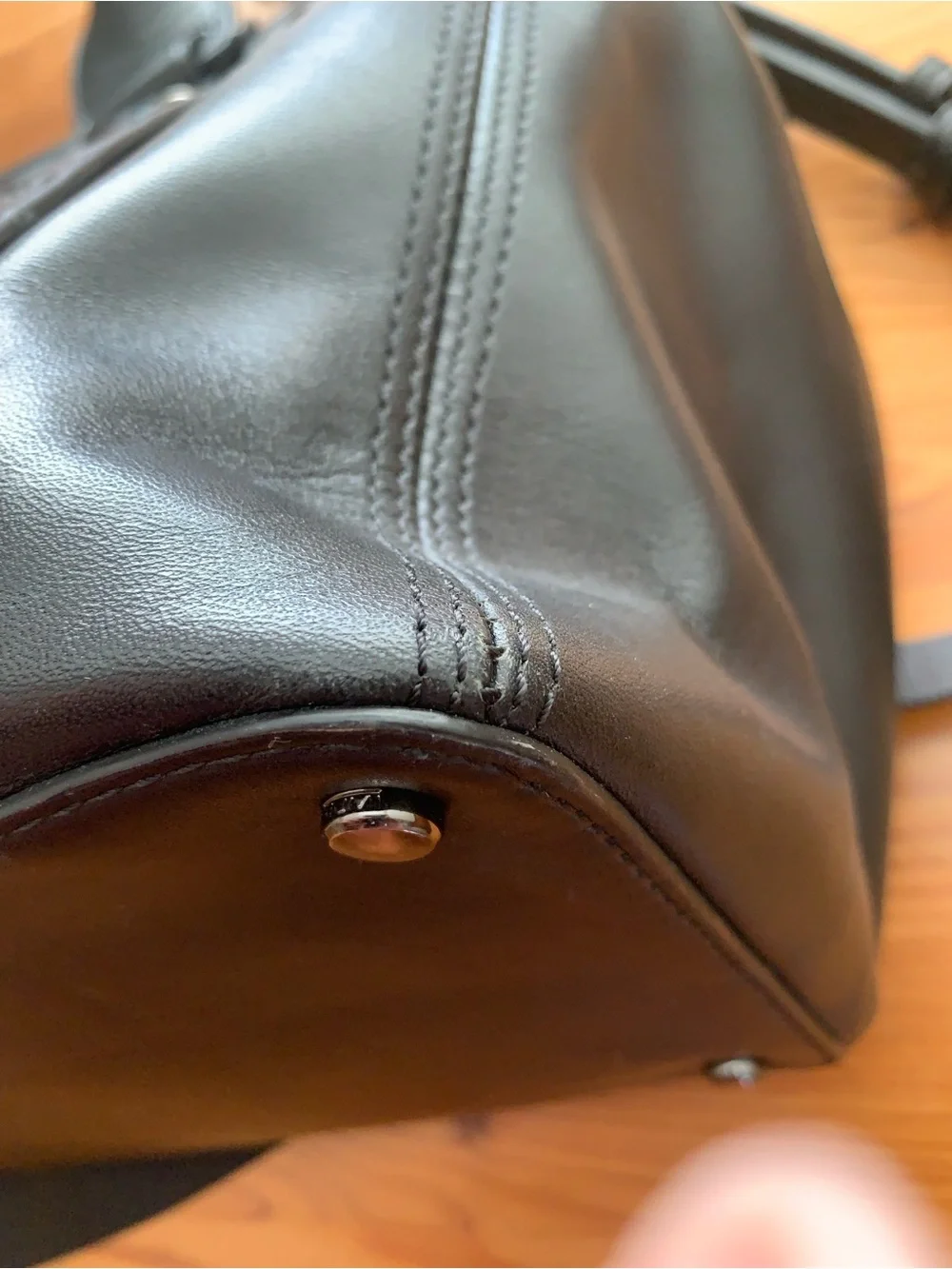 Tumi Black Quilted Leather Laptop Satchel